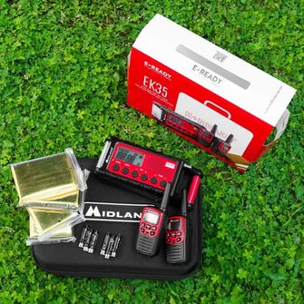 Sada venkovní nouzové vysílačky a vysílače Midland EK35 Outdoor Emergency Kit