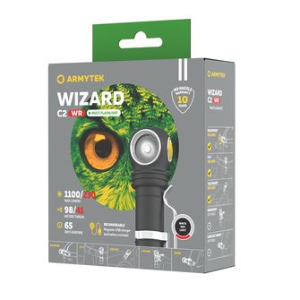 ArmyTek Wizard C2 WR Magnet Bílá a červená LED čelovka s magnetickým držákem 1100 lm výkon baterie 3 h 65 g