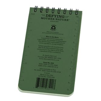 Rite in the Rain All Weather Notebook Green č. 935