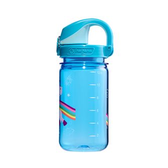 Dětská láhev na vodu Nalgene Grip-n-Gulp Sustain 0,35 l modrá jednorožec