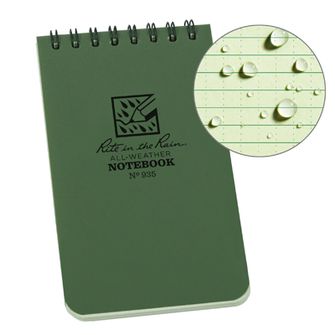 Rite in the Rain All Weather Notebook Green č. 935