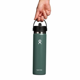 Hydro Flask Široká termo láhev s náustkem 24 OZ Wide Flex Straw Cap, fir