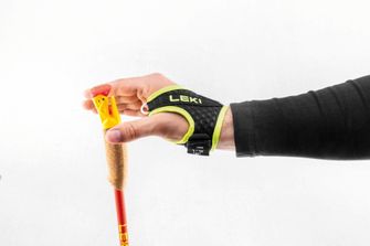 Běžecké hole LEKI Trail Running Ultratrail FX.One Superlite, jasně červená-neonově žlutá-přírodní karbon