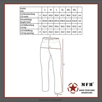 Profesionální taktické kalhoty MFH Attack Teflon Rip Stop, khaki barva
