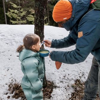 KUPILKA 33 + Spork sada misky a lžíce s vidličkou v jednom, hnědá