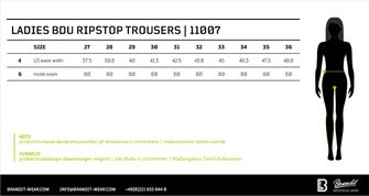 Dámské kalhoty BDU Ripstop značky Brandit, světlý lesní materiál