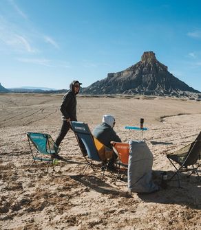 Krátká kempingová židle Klymit Ridgeline, modrá