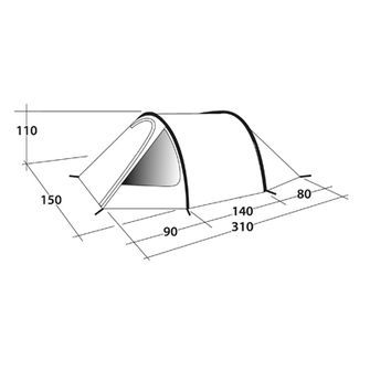 Stan Outwell Earth pro 2 osoby modrozelený