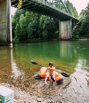 Člun Klymit Packraft LiteWater Dinghy (LWD), oranžový a modrý