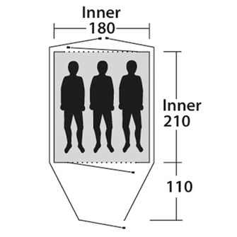 Outwell Zelt Cloud pro 3 osoby