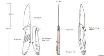 Nůž Ruike D191 - zelený